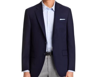 Peter Millar Flynn Classic Fit 100% Wool Sport Coat Blazer 42R Navy Suit Canada