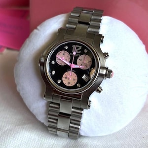 Renato Beauty Chronograph Swiss Movt Black Pink Dial Crystal Women\'s Watch Date Renato Beauty Swiss Chrono Black/Pink Diamond Dial Limited  main image 2