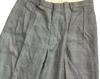 Vtg Polo Ralph Lauren Golf Pleated Pant Men 34 Glen Plaid Gray Cuff US Open 2000
