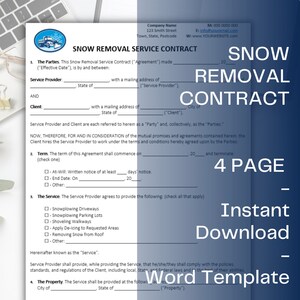 Snow Removal Snow Removal Estimate Snow Snow Removal Template Snow