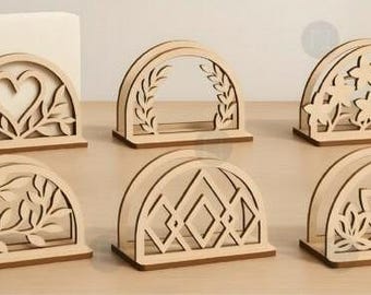 DIGITAL FILE Napkin Holder Package, 3D Laser Cut Napkin Holder, SVG Format, Laser Cut Kitchen Decor.