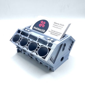 Original V8 Motorblock Visitenkartenhalter, Autoverkäufer Geschenk, Automobil Geschenk, Mechaniker Geschenk, Auto Geschenk, Geschenk Mann
