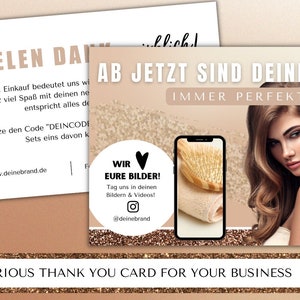 Canva Template Thank you Card for your Business Printable