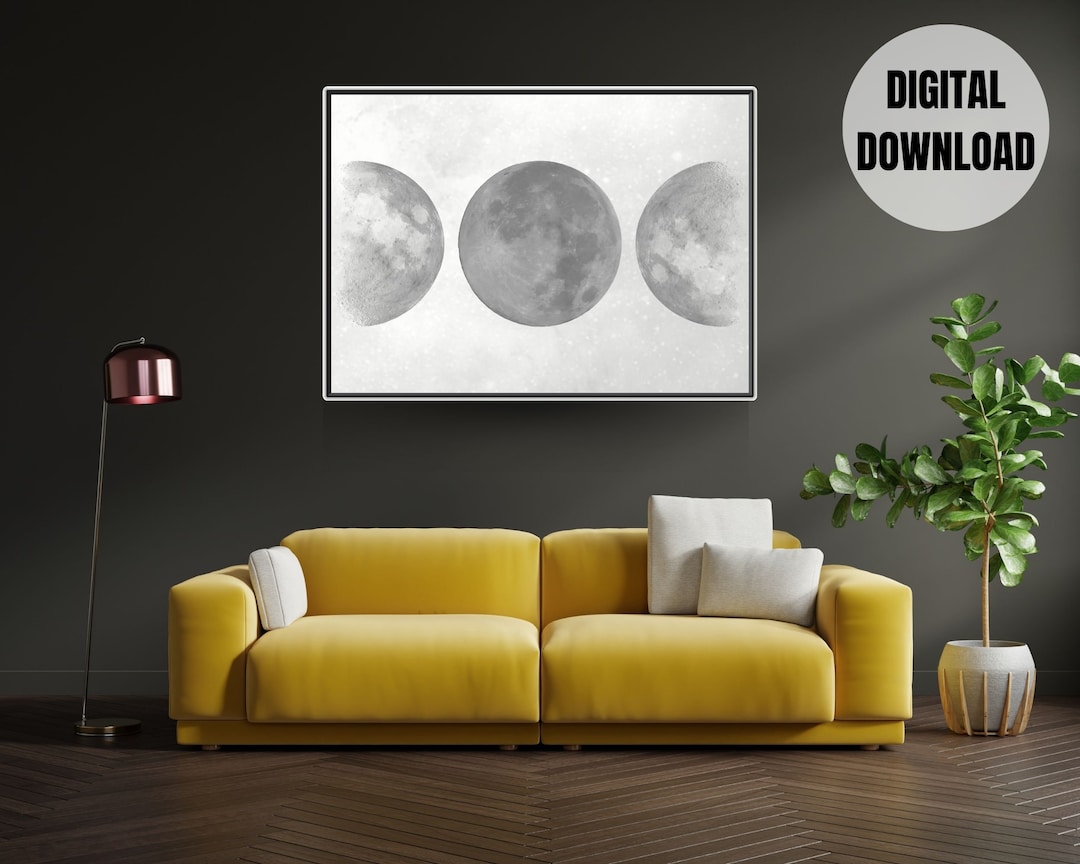 Printable Modern Wall Decor | Moon Phases - Etsy