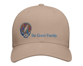 Gorra snapback de Grateful Dead: gorra clásica de malla: diseño familiar de Be Good