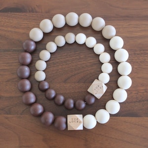 Perlen Hundehalsband, braunes Silikon Hundehalsband, ombre Hundehalsband, beige Hundehalsband, Silikonhundehalskette, weißes Hundehalsband, Hundehalsband nach Maß