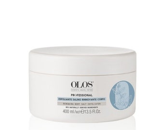 Olos Professional Body - Vernieuwend Zout Hydraterende Exfoliant 400Ml. - combineert thalassotherapie met hydraterende en revitaliserende ingrediënten.