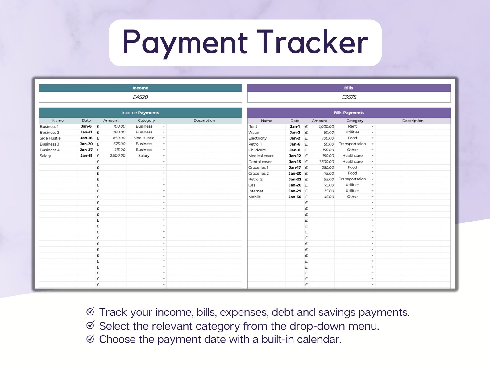 Ultimate Monthly Budget Spreadsheet Template for Google Sheets ...