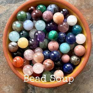 Bead Soup - Gemstone Crystal Beads // 80 Gram Package - 100+ Beads in Every Lot