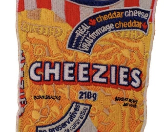 écusson « Cheezies » canadien brodé thermocollant 6 x 4 po.