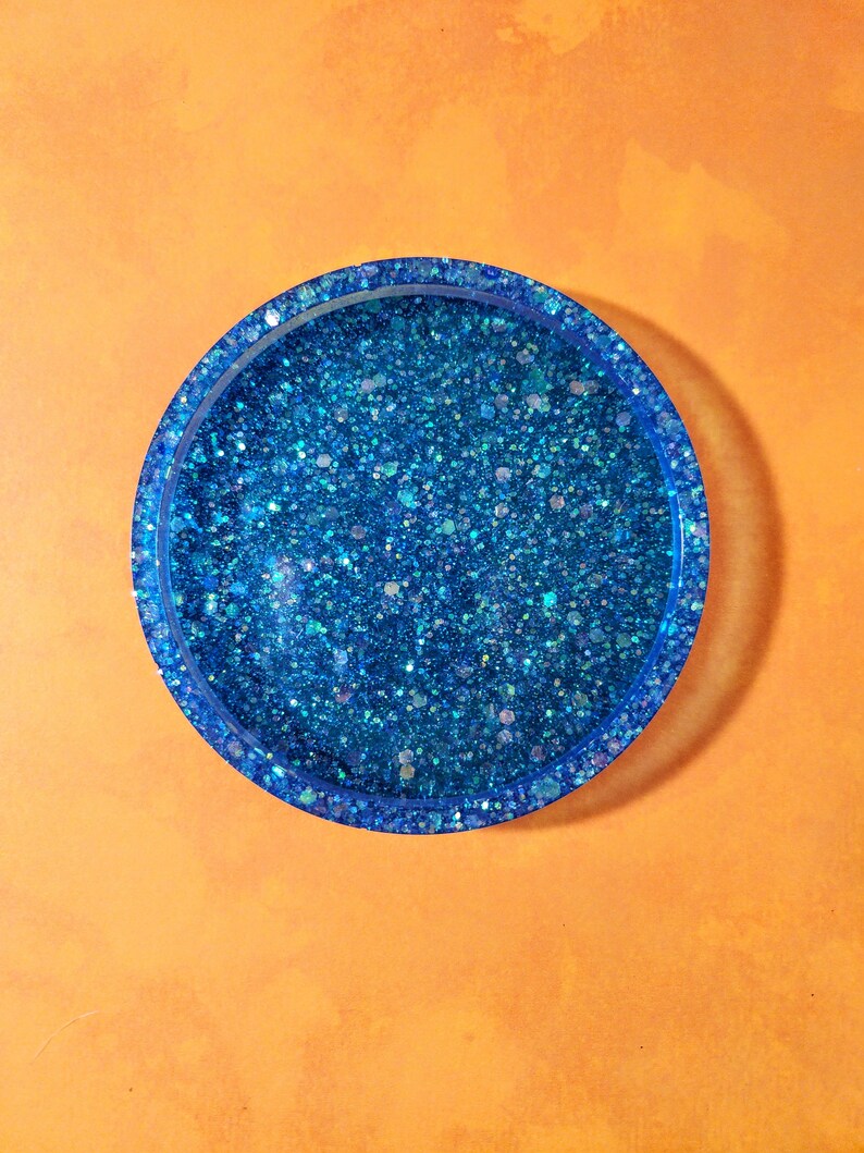 Glitter Epoxy Resin Coaster NEW COLORS Etsy