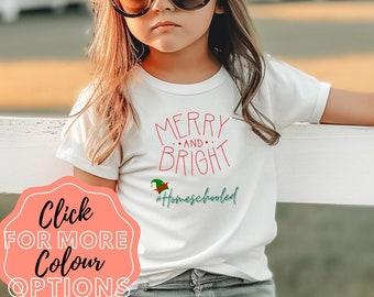 Homeschool kerstcadeau voor Kid Kerst Homeschool T-shirt voor jongen Kerst T-shirt voor Homeschool Organic Cotton Gift Homeschooler