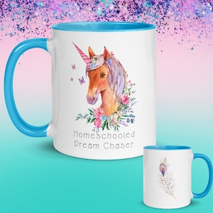 Homeschooling Gift Unicorn Homeschooling mok voor meisje Homeschool mok Homeschool Unicorn cadeau voor kind Homeschool verjaardagscadeau schattig