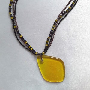 Beaded Pendant Necklace, &quot;Flash Dance&quot;