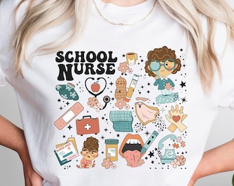 School Nurse Shirt Personalized Nurse T-Shirt for Nurse Gift for End of Year Gift for Nurse TShirt Teacher Appreciation Back to School Shirt