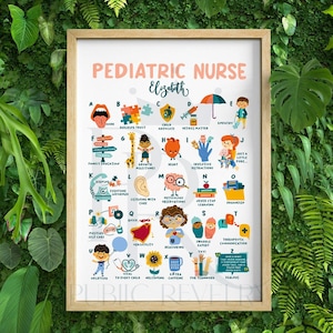 Cadeau personnalisé infirmière pédiatrique pour infirmière anniversaire Alphabet nouvelle infirmière carte PEDS équipage infirmière diplômée cadeau infirmière retraite Femmes en médecine