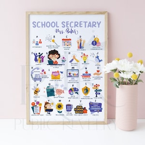 School Secretary Gift for Elementary Secretary Back to School Christmas Gift Front Office Staff End of Year  Administrative Assistant Print