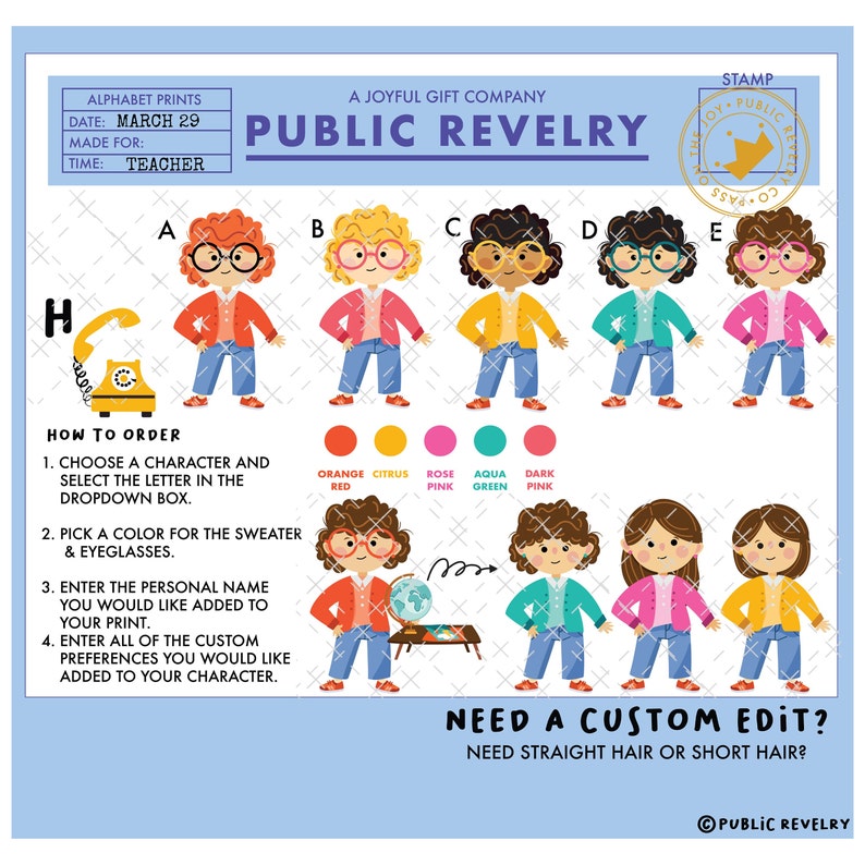 Reading Teacher Gift, Elementary Classroom Decor, Gift for School Teacher End of Year Gift for Staff Appreciation Teacher Alphabet Print