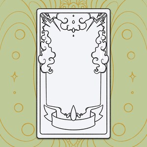 Storm Design | Printable Tarot Card Template | Blank Tarot Card ...