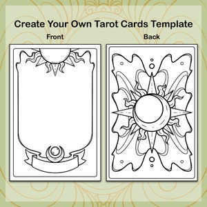 Make Your Own Tarot Cards Printable Tarot Card Template Mini Blank Tarot Card Template Clow Card Inspired Template Digital Download image 1