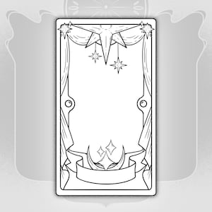 Sterne Design | Druckbare Tarot Karten Vorlage | Leere Tarot-Kartenvorlage | Clow Card inspiriert Vorlage - digitaler Download
