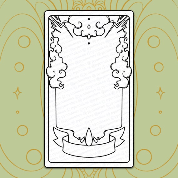 Make Your Own Tarot Cards Printable Tarot Card Template Mini Blank Tarot  Card Template Clow Card Inspired Template Digital Download 