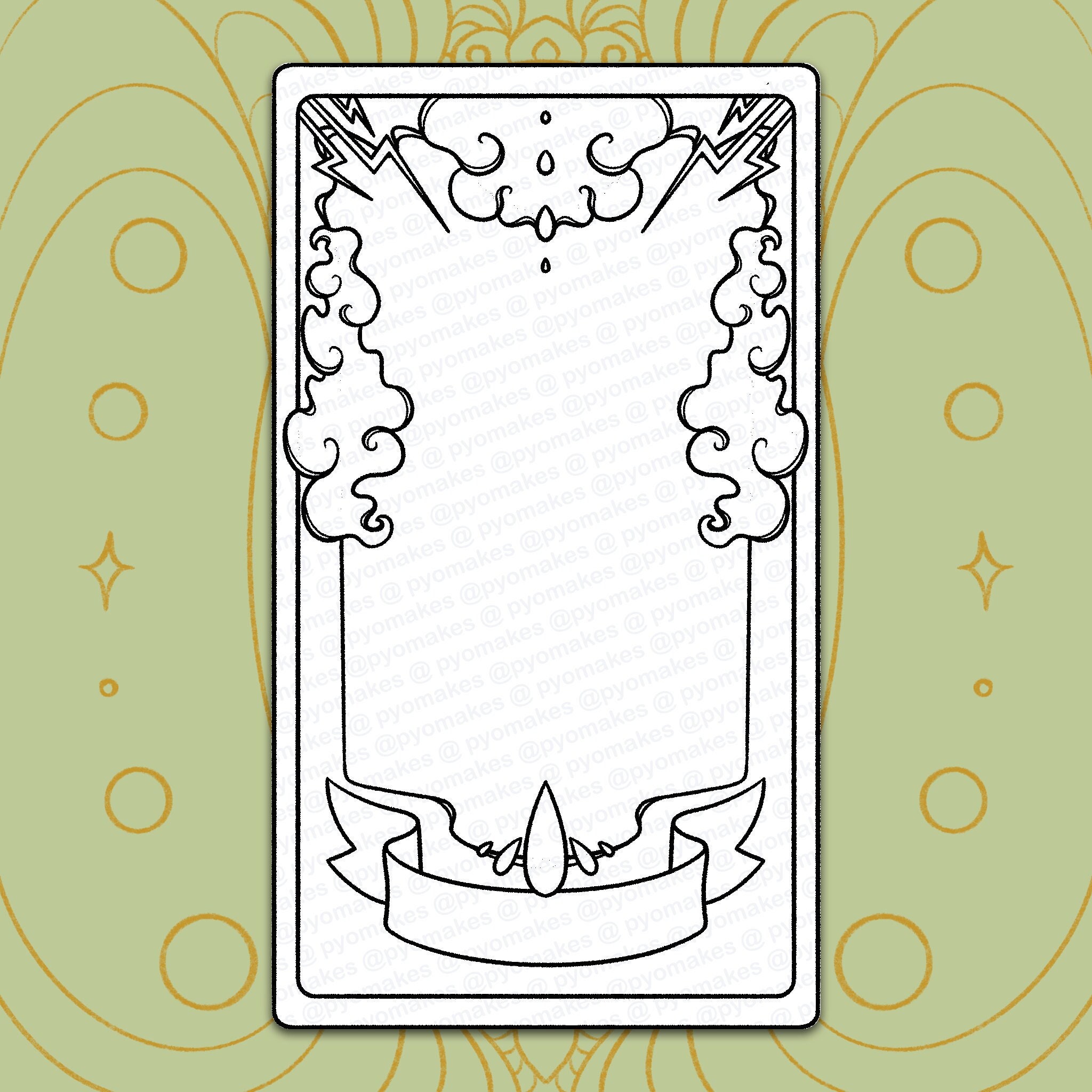 Blank tarot card template on Craiyon