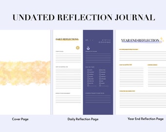 DIGITAL/PRINTABLE-Reflection Journal/Gratitude Journal-Morning Meditation, Evening Reflection