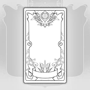 Dunkles Design | Druckbare Tarot Karten Vorlage | Leere Tarot-Kartenvorlage | Clow Card inspiriert Vorlage - digitaler Download