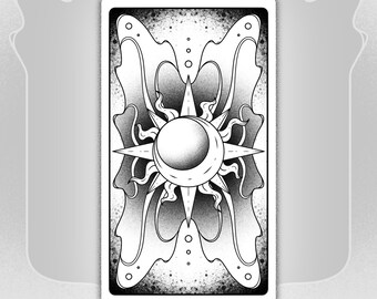 Tarot Card Back Design-Celestia | Printable Tarot Card Design | Tarot Card Back Design | Clow/Puella Magica Inspired-Digital Download