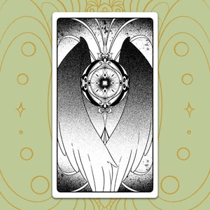 Verso da carta de tarô Design-Seed | Design de cartas de tarô para impressão | Design traseiro da carta de tarô | Modelo inspirado em Clow / Puella Magica - download digital