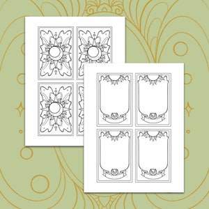 Make Your Own Tarot Cards Printable Tarot Card Template Mini Blank Tarot Card Template Clow Card Inspired Template Digital Download image 2