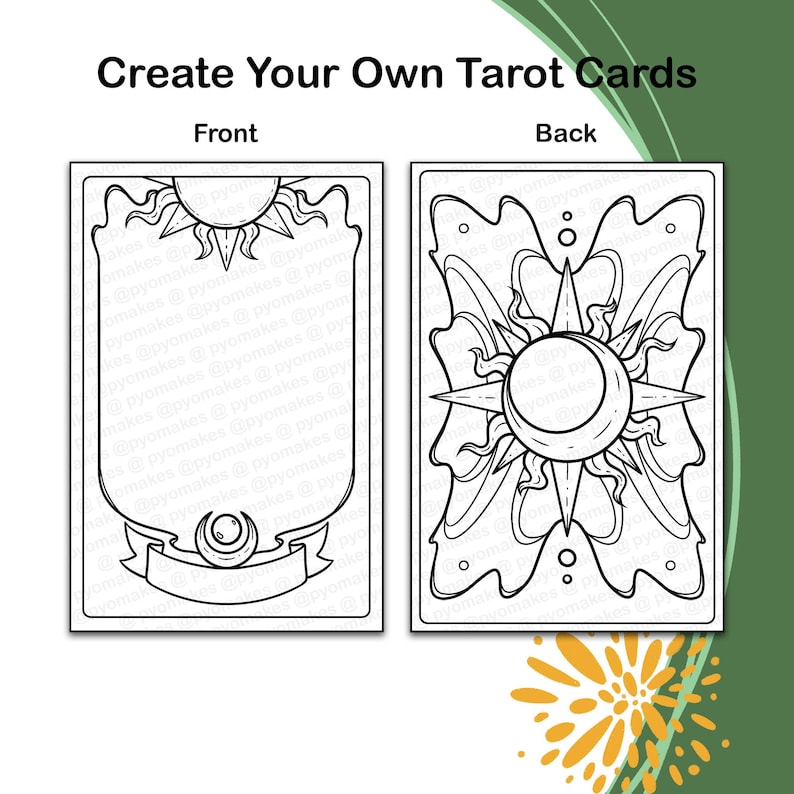 Make Your Own Tarot Cards Printable Tarot Card Template Etsy Make Your Own Tarot Cards Printable Tarot Card Template Etsy
