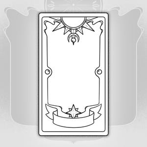 Celestia-Entwurf | Druckbare Tarot Karten Vorlage | Leere Tarot-Kartenvorlage | Clow Card inspiriert Vorlage - digitaler Download