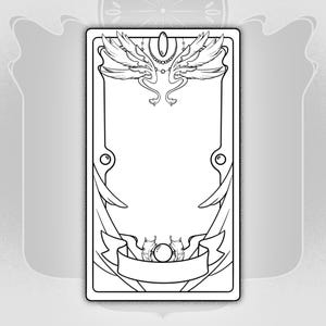 Flugdesign | Druckbare Tarot Karten Vorlage | Leere Tarot-Kartenvorlage | Clow Card inspiriert Vorlage - digitaler Download