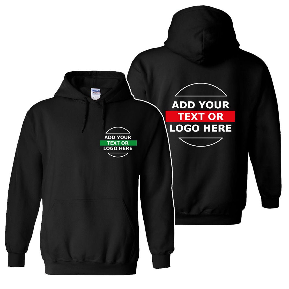 Custom Hoodie Your Logo or Text Hoodie Personalised Hoodie for Him or