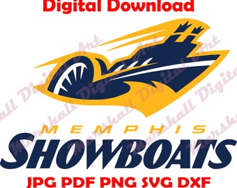 Memphis Showboats Instant Download svg png 2023 Football Logo Cut File for Cricut, Silhoutte, Screen Printing, T-Shirts, Mugs, Bags