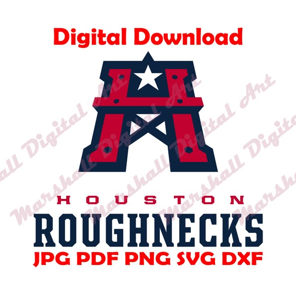 Houston Roughnecks Instant Download svg png 2023 Football Logo Cut File for Cricut, Silhoutte, Screen Printing, T-Shirts, Mugs, Bags