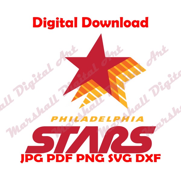 Philadelphia Stars Instant Download svg png 2023 Football Logo Cut File for Cricut, Silhoutte, Screen Printing, T-Shirts, Mugs, Bags