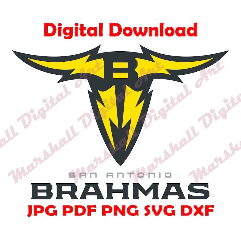 San Antonio Brahmas Instant Download Svg Png 2023 Football Logo Cut