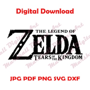 Zelda Tears of the Kingdom Sofortiger Download SVG PNG Logo geschnitten Datei für Cricut Silhouette Siebdruck T-Shirts Tassen Taschen