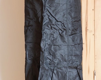 Large Antique Black Silk Petticoat - Victorian Skirt