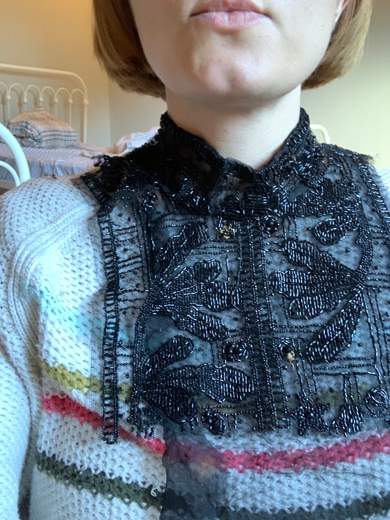 Antique Beaded Victorian Collar & Yoke Etsy