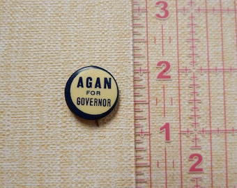 Vintage antik politisk knapp Agan för guvernör Vermont