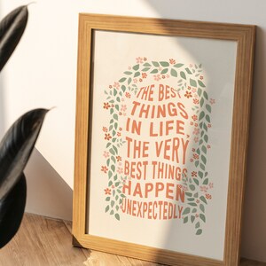 The Best Things in Life Happen Unexpectedly Poster | Greece Inspired ...
