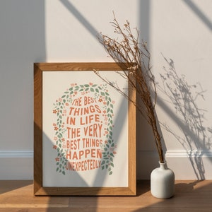 The Best Things in Life Happen Unexpectedly Poster | Greece Inspired ...