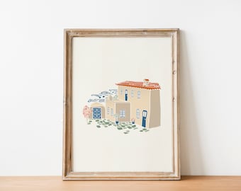Mamma Mia Greece Poster | Greece  Inspired Print | Greece European Wall Art | Summer Aesthetic Wall Decor
