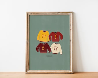 De Marauders-trui-poster | Op alle Young Dudes geïnspireerde print | Tovenaar kunst aan de muur | ATYD The Marauders Era wanddecoratie