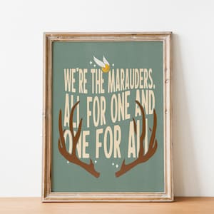 James Quote Poster | All the Young Dudes Inspired Print | Wizard Wall Art | ATYD The Marauders Era Wall Decor