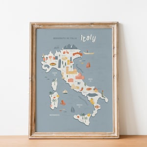 Italy Map Art Print / European Print / Italy Travel Poster Design / European Art / Map Wall Art Print / Gift for Travelers / Wall Decor
